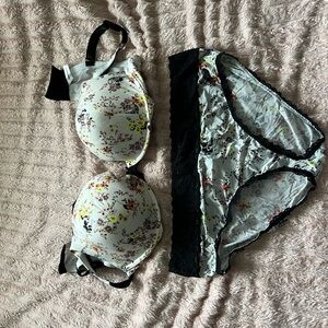 Torrid Black and White Bra and Panties